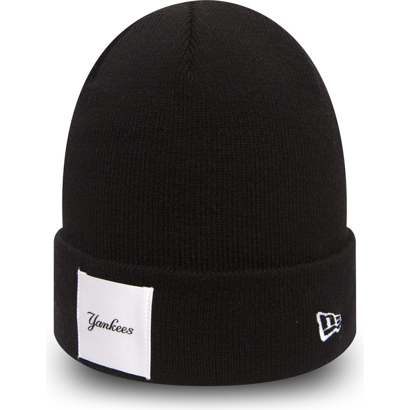 bonnet-noir-cuff-knit-satin-patch-new-york-yankees-mlb-new-era