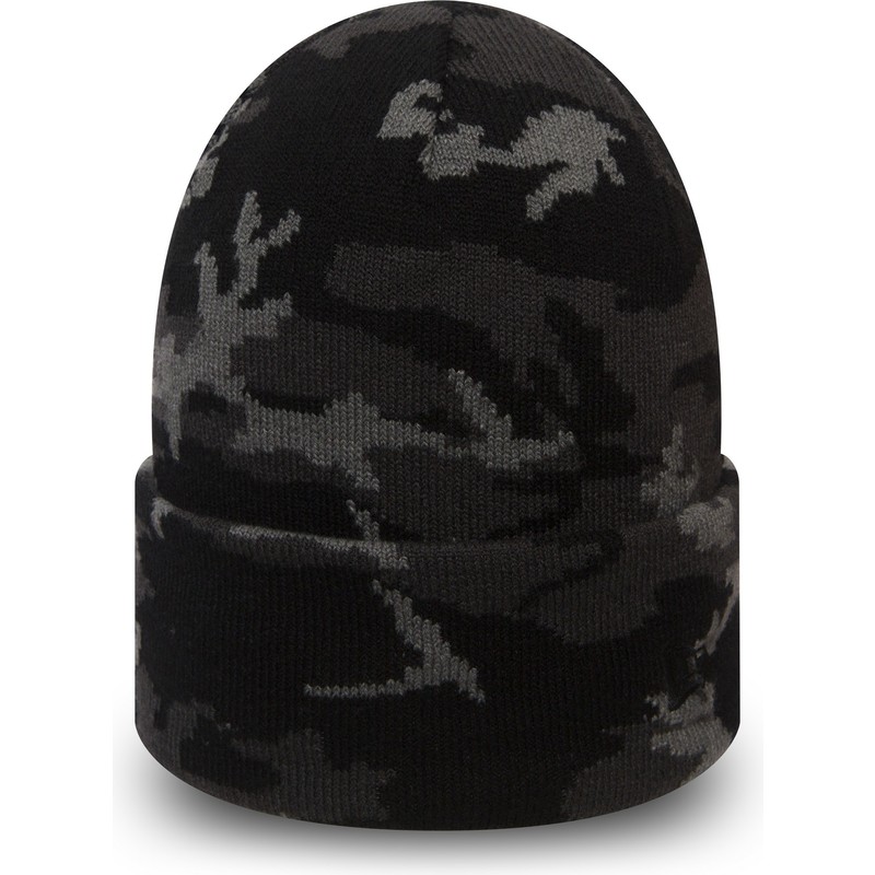 bonnet-camouflage-noir-cuff-knit-new-era