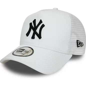 Casquette trucker blanche avec logo noir Essential A Frame New York Yankees MLB New Era