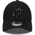casquette-courbee-noire-ajustable-avec-logo-camouflage-9forty-camo-infill-new-york-yankees-mlb-new-era