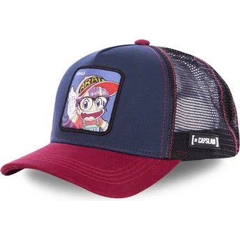 casquette-trucker-bleue-marine-et-rouge-arale-norimaki-slu2-dr-slump-capslab