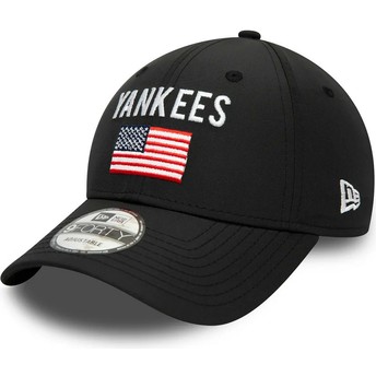 Casquette courbée noire ajustable 9FORTY Team Flag New York Yankees MLB New Era