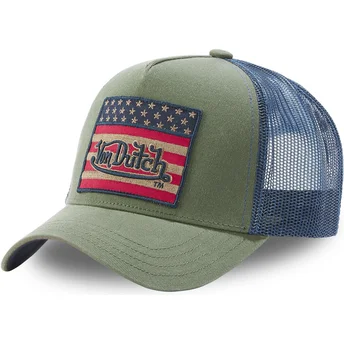 casquette-trucker-verte-et-bleue-flag-k-von-dutch