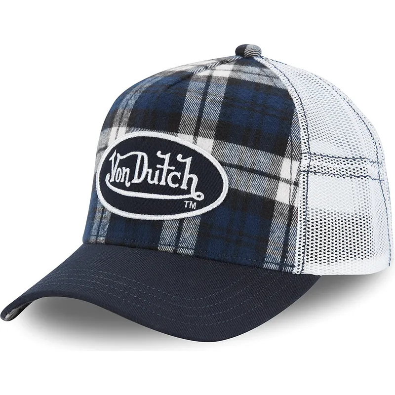 casquette-trucker-blanche-et-bleue-a-carreaux-car-a5-von-dutch