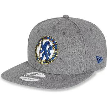 Casquette plate grise snapback 9FIFTY Low Profile Heritage Chelsea Football Club New Era