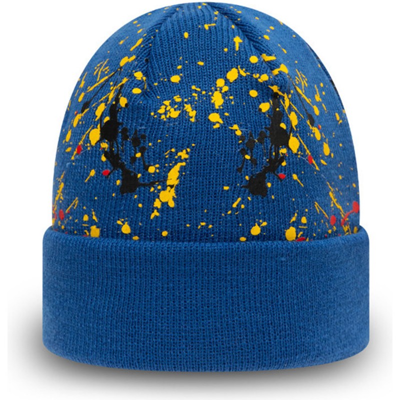 bonnet-bleu-pour-enfant-cuff-knit-paint-splat-superman-dc-comics-new-era