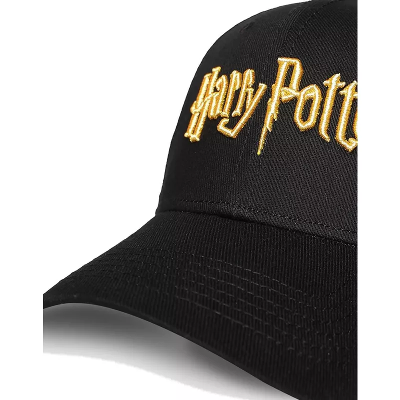 casquette-courbee-noire-snapback-gold-logo-harry-potter-difuzed