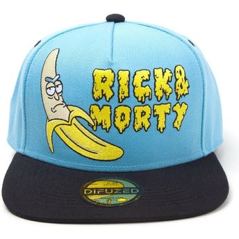 Casquette plate bleue et noire snapback Rick Banana Rick et Morty Difuzed