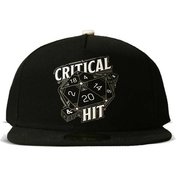 Casquette plate noire snapback Critical Hit Dice Dungeons & Dragons Difuzed