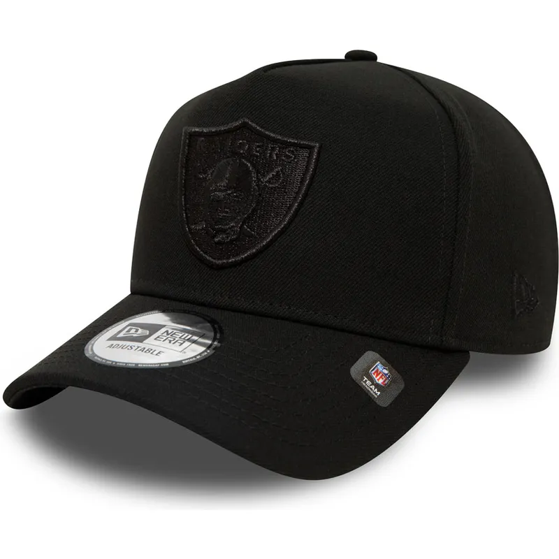 Casquette Snapback Vintage Raiders Noire - Logo Bouclier, Taille Unique, Neuve
