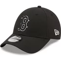casquette-courbee-noire-ajustable-9forty-black-and-silver-boston-red-sox-mlb-new-era