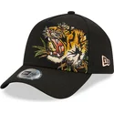 casquette-courbee-noire-snapback-9forty-e-frame-tattoo-pack-tigre-new-era