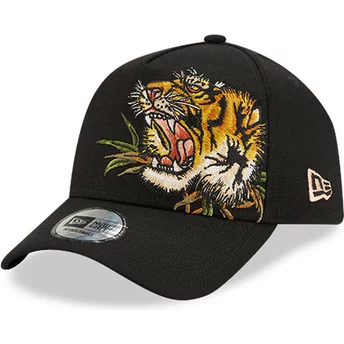 casquette-courbee-noire-snapback-9forty-e-frame-tattoo-pack-tigre-new-era