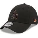 casquette-courbee-noire-snapback-9forty-black-and-gold-los-angeles-dodgers-mlb-new-era