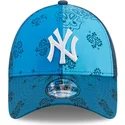 casquette-courbee-bleue-ajustable-9forty-paisley-print-new-york-yankees-mlb-new-era