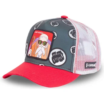 Casquette trucker bleue, grise et rouge Master Roshi DB2 KAM2 Dragon Ball Capslab