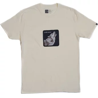 T-shirt à manche courte beige loup Lone Wolf Pawsome The Farm Goorin Bros.