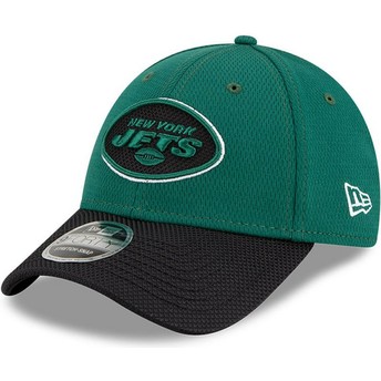 Casquette courbée verte et noire snapback 9FORTY Stretch Snap Sideline Road New York Jets NFL New Era