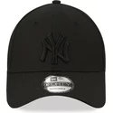 casquette-courbee-noire-ajustee-avec-logo-noir-39thirty-diamond-era-new-york-yankees-mlb-new-era
