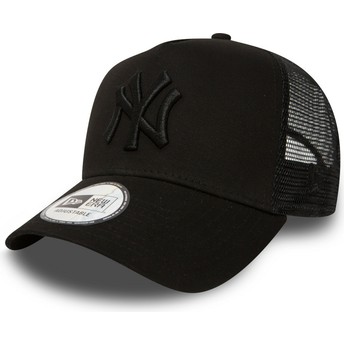 Casquette trucker noire pour enfant avec logo noir A Frame Clean New York Yankees MLB New Era