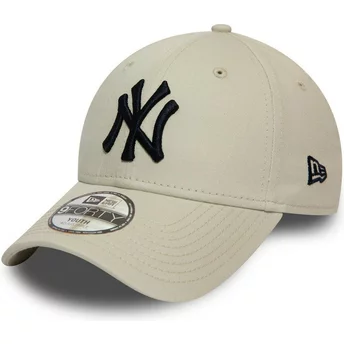 Casquette courbée beige ajustable pour enfant 9FORTY League Essential New York Yankees MLB New Era