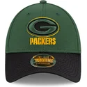 casquette-courbee-verte-et-noire-snapback-9forty-stretch-snap-sideline-road-green-bay-packers-nfl-new-era