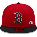 casquette-plate-rouge-et-bleue-marine-snapback-9fifty-team-arch-boston-red-sox-mlb-new-era