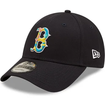 Casquette courbée bleue marine ajustable 9FORTY Camo Infill Boston Red Sox MLB New Era