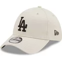 casquette-courbee-beige-ajustee-39thirty-league-essential-los-angeles-dodgers-mlb-new-era