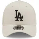 casquette-courbee-beige-ajustee-39thirty-league-essential-los-angeles-dodgers-mlb-new-era