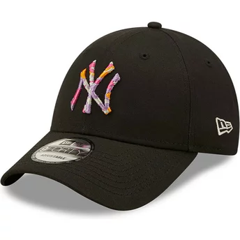 Casquette courbée noire ajustable 9FORTY Camo Infill New York Yankees MLB New Era