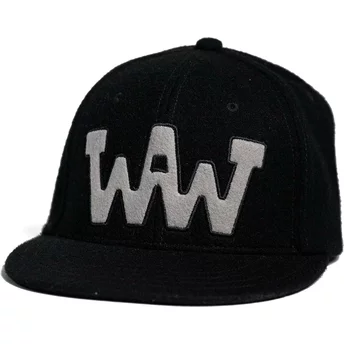 Casquette plate noire snapback WAW WW29 Wheels And Waves