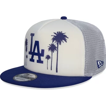 Casquette trucker plate blanche et bleue snapback 9FIFTY All Star Game Los Angeles Dodgers MLB New Era