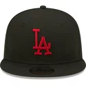 casquette-plate-noire-snapback-avec-logo-rouge-9fifty-league-essential-los-angeles-dodgers-mlb-new-era
