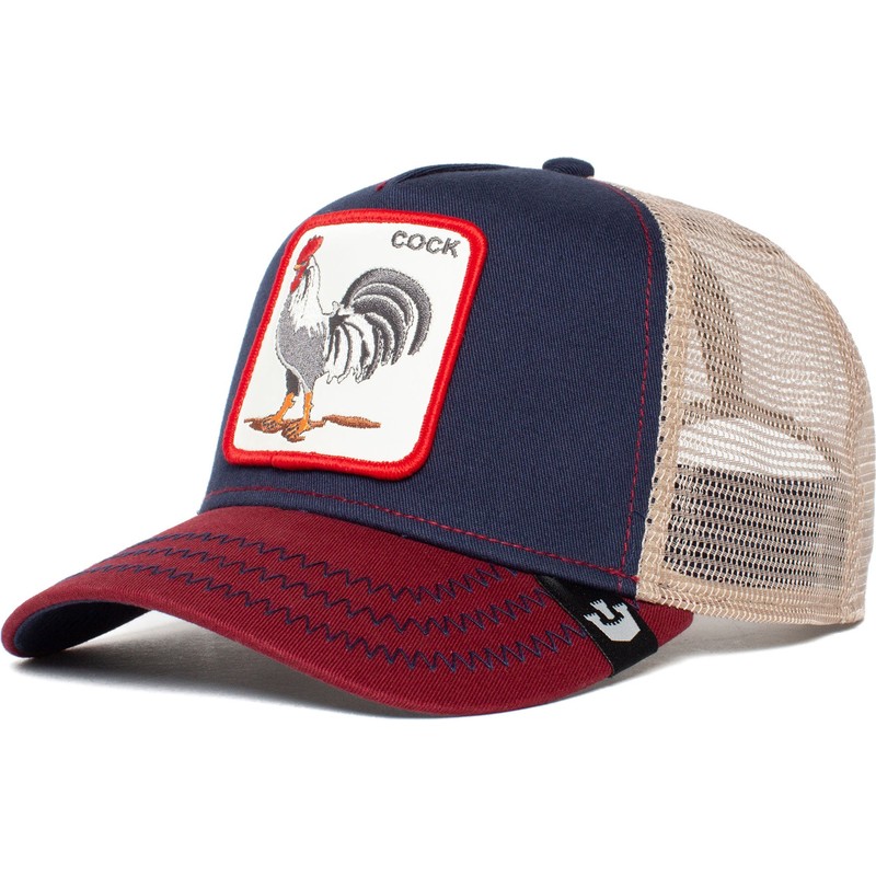 casquette-trucker-bleue-marine-coq-all-american-rooster-goorin-bros