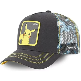 Casquette trucker noire Pikachu PKM2 ELE1 Pokémon Capslab