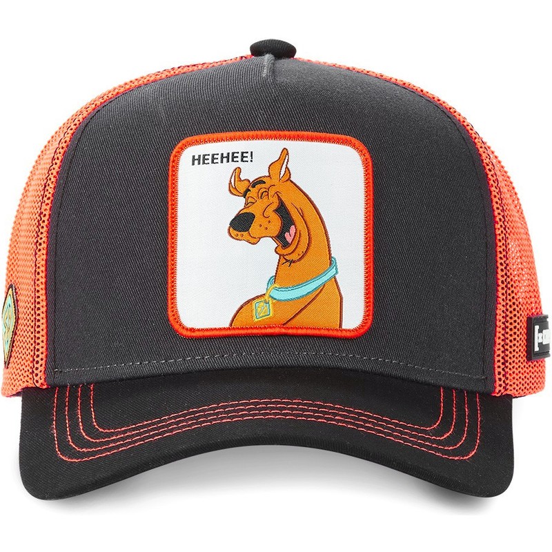 casquette-trucker-noire-et-orange-scooby-doo-heehee-hee-capslab