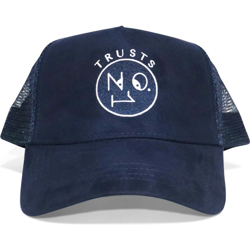 casquette-trucker-bleue-marine-trusts-no1-suede-navy-white-logo-the-no1-face