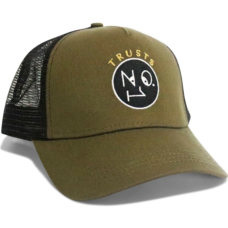 casquette-trucker-verte-et-noire-trusts-no1-black-gold-logo-the-no1-face
