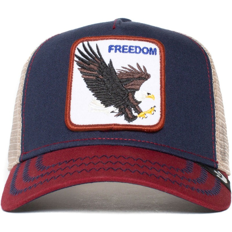 casquette-trucker-bleue-marine-et-rouge-aigle-the-freedom-eagle-the-farm-goorin-bros