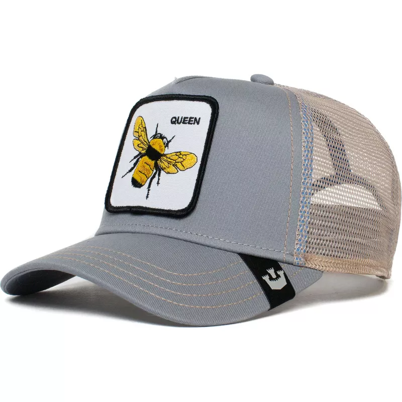 casquette-trucker-grise-abeille-the-queen-bee-the-farm-goorin-bros
