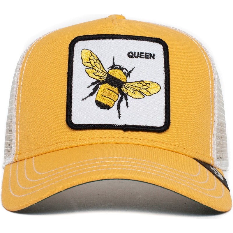 casquette-trucker-jaune-et-blanche-abeille-the-queen-bee-the-farm-goorin-bros