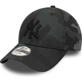 Casquette courbée camouflage noire ajustable avec logo noir 9FORTY League Essential New York Yankees MLB New Era