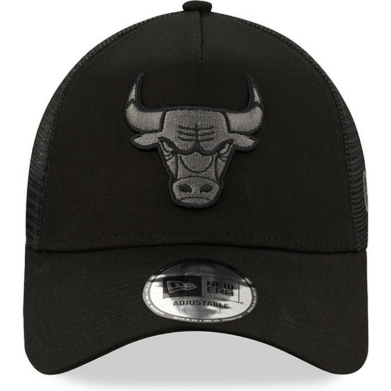 casquette-trucker-noire-avec-logo-noir-9forty-a-frame-tonal-chicago-bulls-nba-new-era