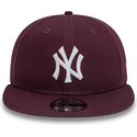 casquette-plate-grenat-snapback-9fifty-essential-new-york-yankees-mlb-new-era