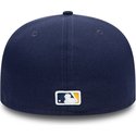casquette-plate-bleue-marine-ajustee-59fifty-authentic-on-field-milwaukee-brewers-mlb-new-era