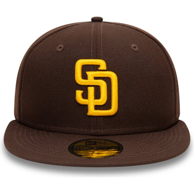 casquette-plate-marron-ajustee-59fifty-authentic-on-field-san-diego-padres-mlb-new-era