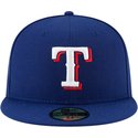 casquette-plate-bleue-ajustee-59fifty-authentic-on-field-texas-rangers-mlb-new-era