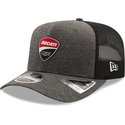 casquette-trucker-grise-et-noire-snapback-9fifty-stretch-snap-pull-ducati-motor-motogp-new-era
