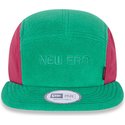 casquette-plate-verte-et-rose-ajustable-camper-polartec-fleece-new-era